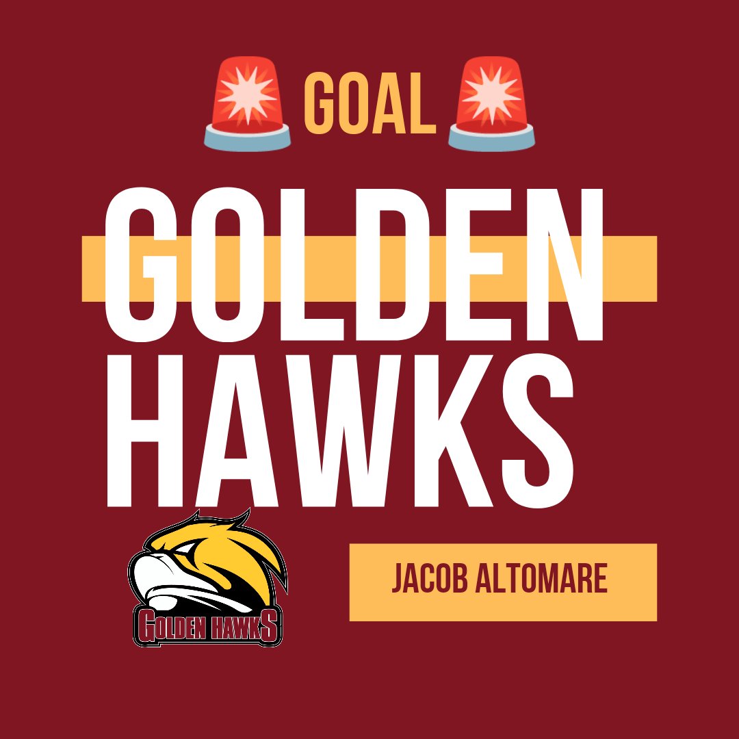 🚨 GOLDEN HAWKS GOAL 🚨

Jacob Altomare has us ahead with the first Goal of the post season!!

🚨 Jacob Altomare
🍎 Volpe
🍏 Gelsomini

#FlyWithUs🦅