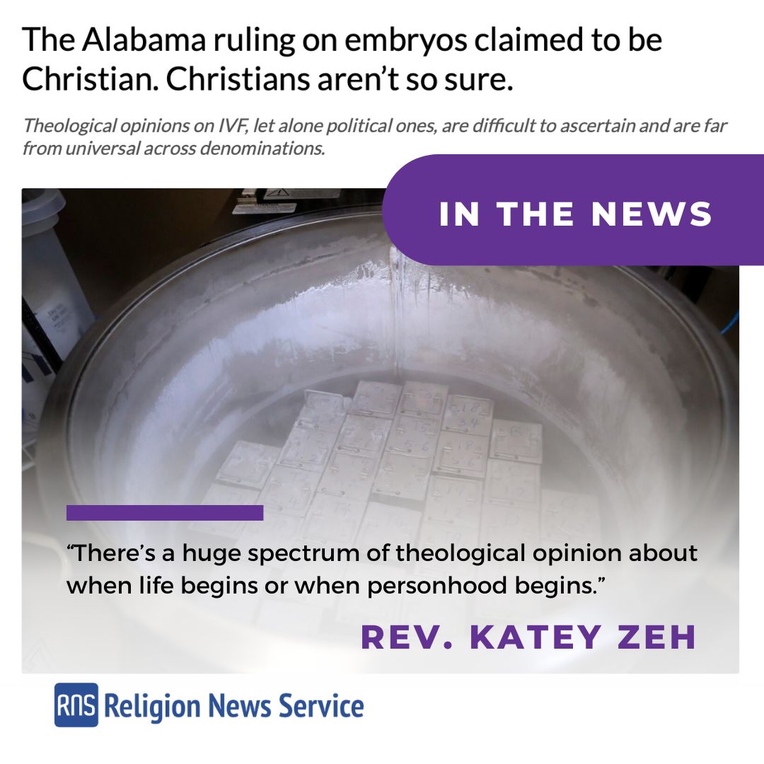 In the conversation about faith and fertility, “There’s a huge spectrum of theological opinion about when life begins or when personhood begins.' @kateyzeh spoke with @jackmjenkins at @RNS about the legal and spiritual battles taking place around IVF. buff.ly/3Ih5LVN