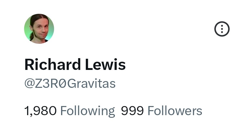 Z3R0Gravitas's tweet image. Oop. Who&apos;s gonna tip it over to four figures..? 😶

It&apos;ll almost certainly be an anticlimactic silent bot/protected accounts follow. 🤷😅
#InternetPoints