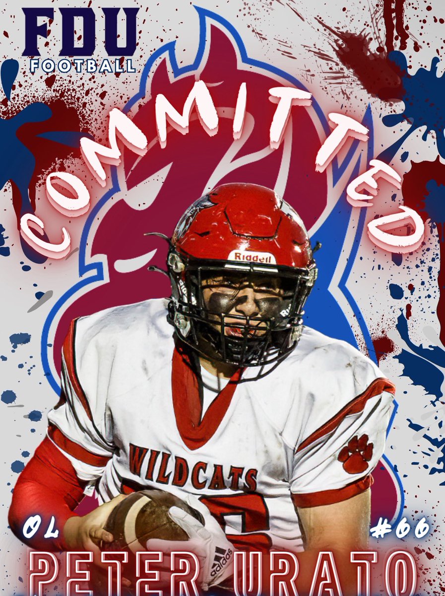 UratoPeter's tweet photo. I am extremely excited to announce that I will be continuing my academic and athletic career at Fairleigh Dickinson University! 
@WhippanyParkFB 
@wphsWILDCATS 
@CoachAVC_FDU 
@FDUFootball https://t.co/71hAlKk0SC