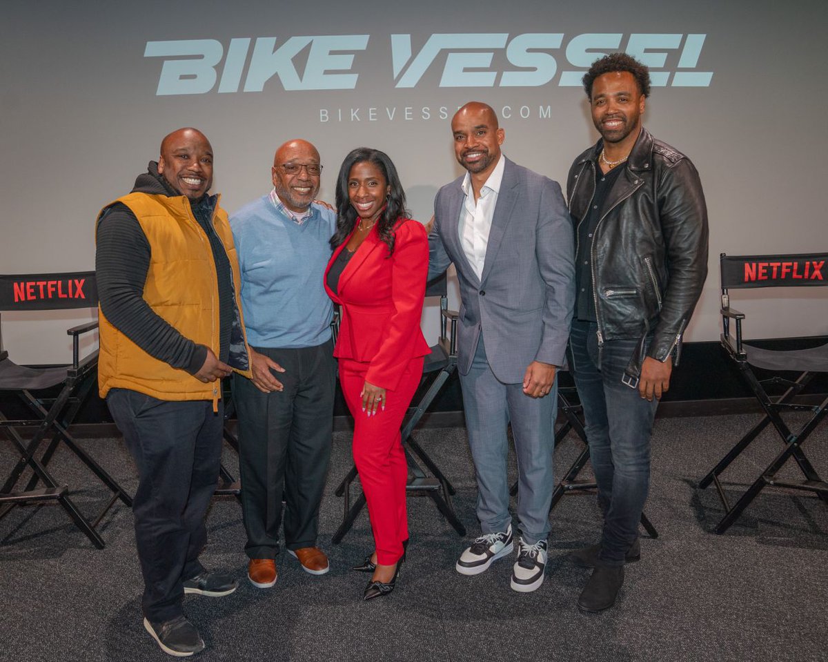 UCLAHealth's tweet image. Bike Vessel, by filmmaker Eric D. Seals, was showcased yesterday in @netflix's Studio Theater. The film documents the journey of a father-son cycling expedition with candid discussions about health challenges that impact the Black community. #BlackHistoryMonth