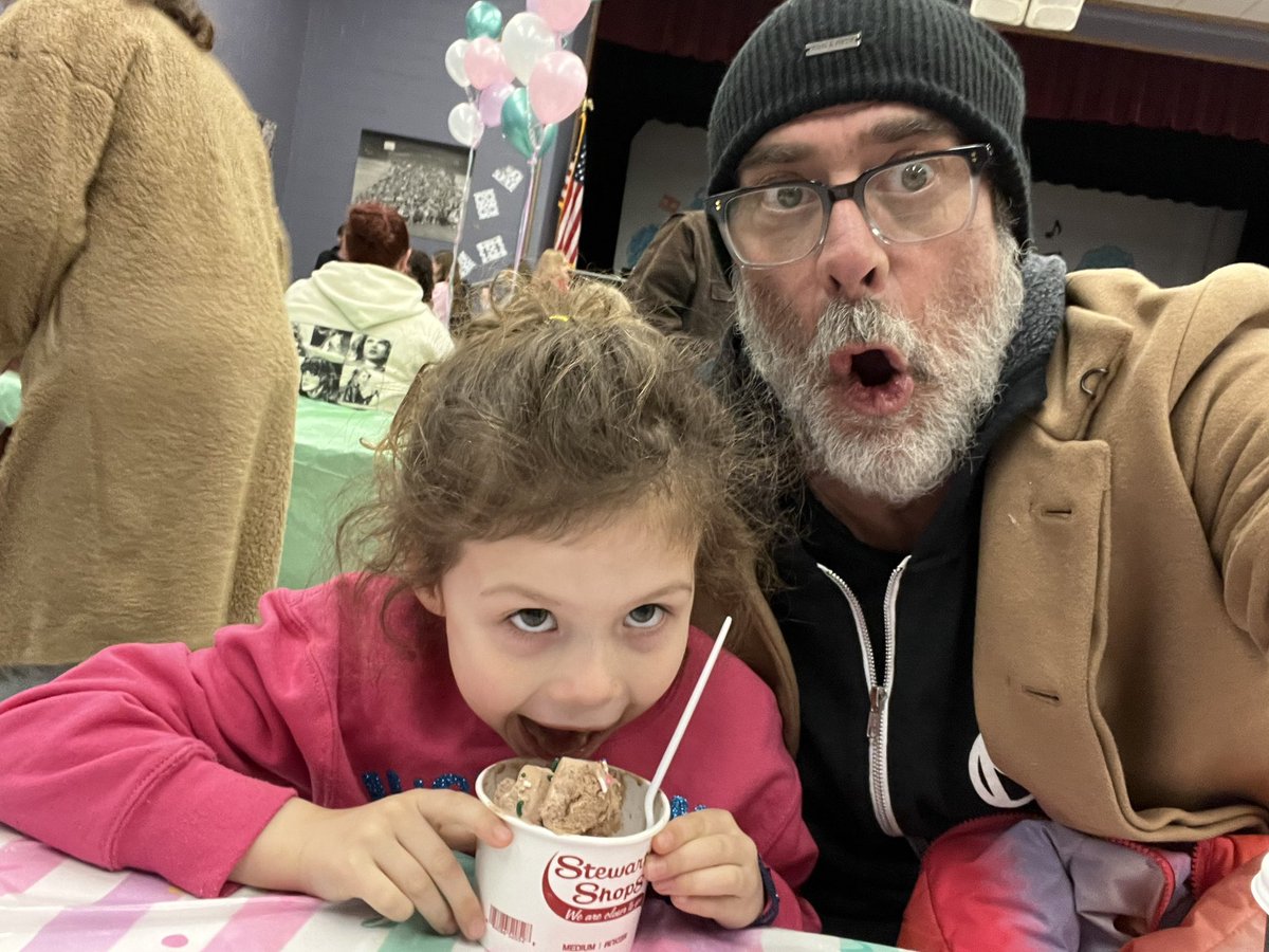 Date night. Pizza and the ice cream social… quite a night.