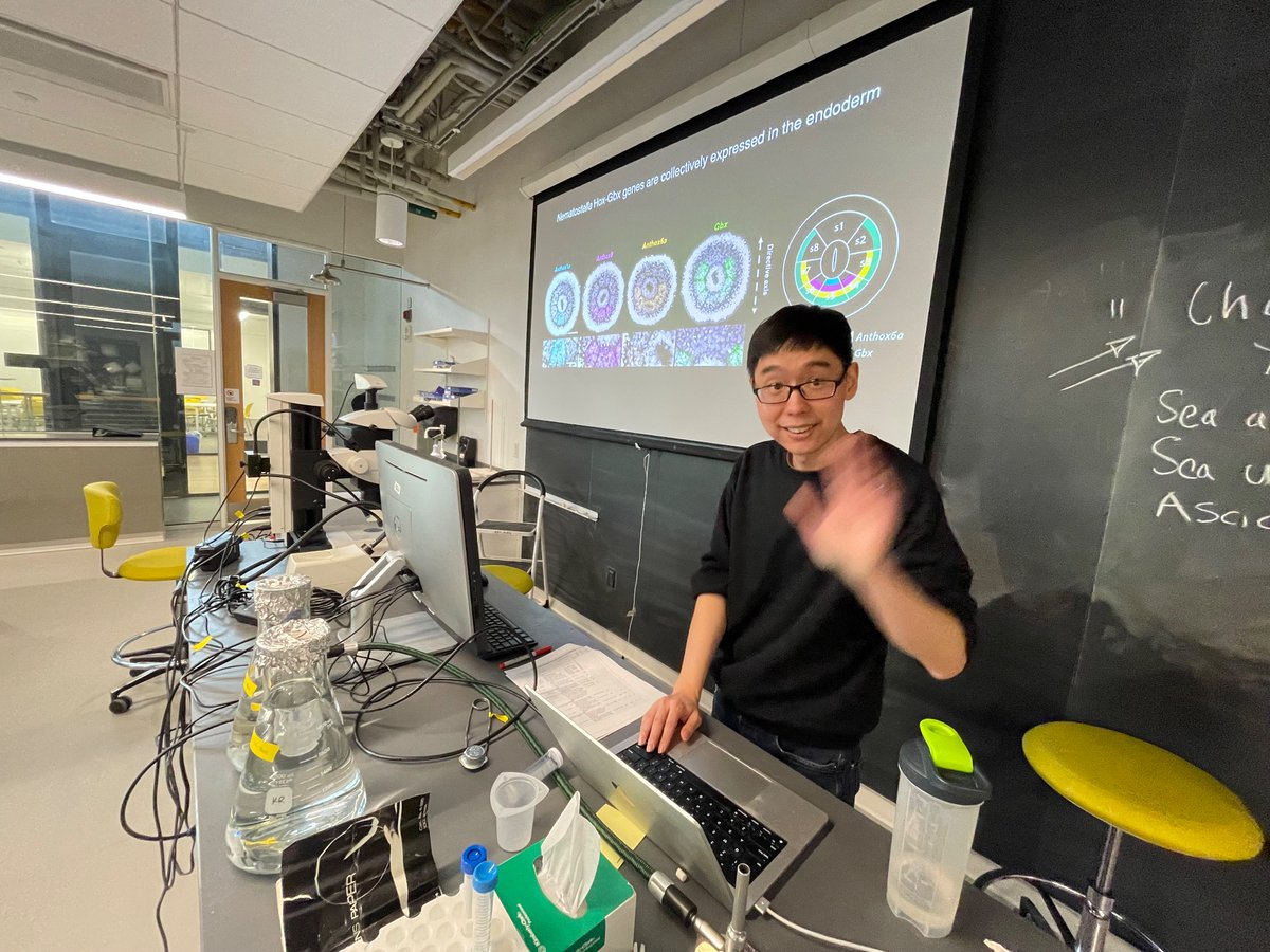 RagkousiK's tweet photo. What a treat for DevBio to welcome Dr Shuonan He and attend a fantastic lecture on body segmentation from leeches to sea anemones (flies, parhyale, mice, tribolium included). Thankful and inspired. 

#fortheloveofdevelopment

@AmherstCollege @SocDevBio https://t.co/UOC0CI46E8