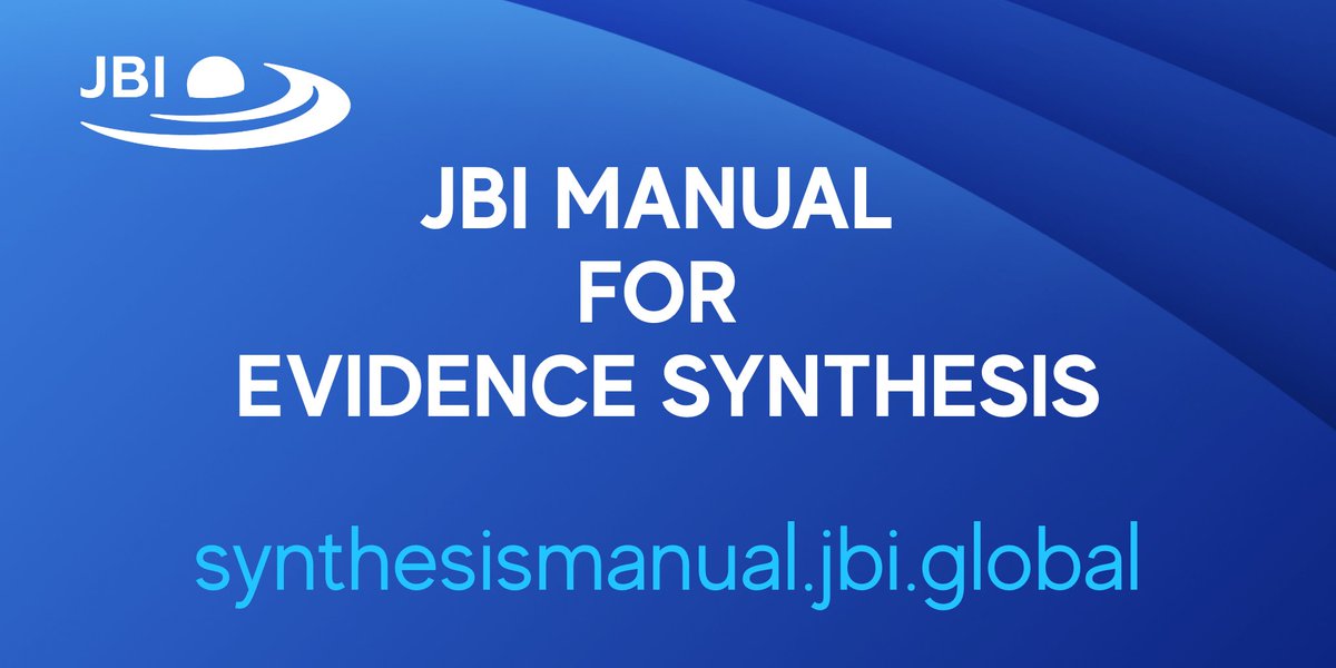 Before starting a systematic review, make sure an information scientist/research librarian is part of the review team. They have specialised skills to develop &amp; implement a comprehensive search strategy

More guidance: synthesismanual.jbi.global 

#JBIMethodology #medlibs