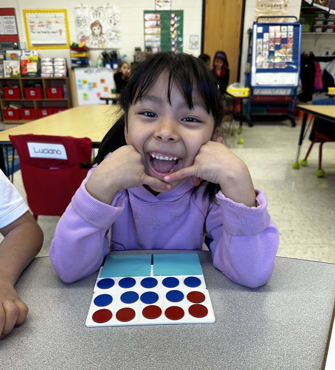 Erika_Goldman's tweet image. It was an exciting math day for these kindergarteners as they transformed into mathematicians during center time. They realized teen numbers are like a full ten frame “and then some”. Way to go! 👏🏻 @CherylCuddihy @thartman05 @rbpsEAGLES #RBBisBIA