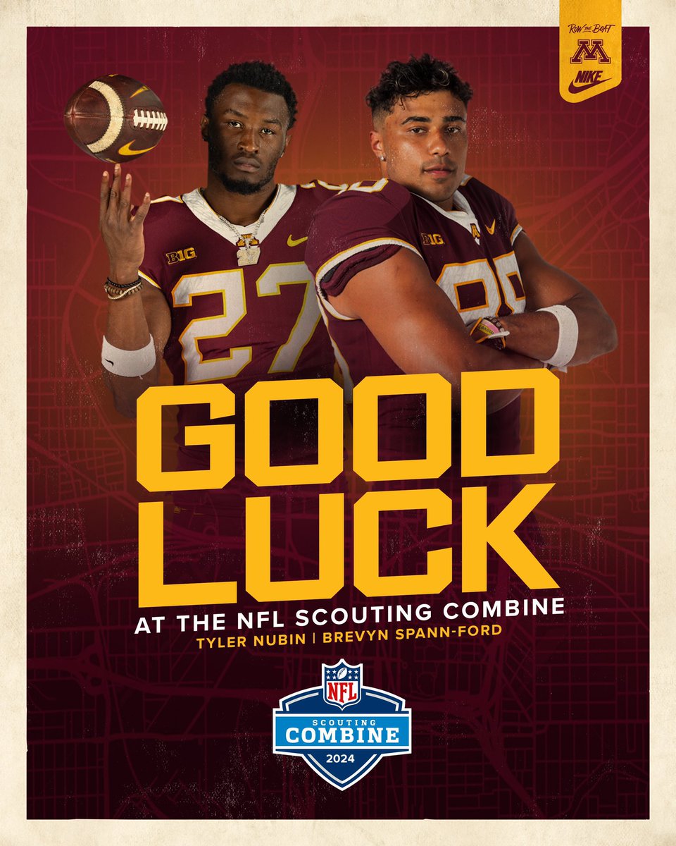 No better representation of our culture and program. Good luck to @brevyn_ @T_Nubin27 at the @NFL Combine this weekend! #RTB