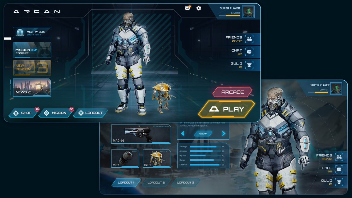 solaimanhasan00's tweet photo. Scifi game ui design. 

Sharing an old work of mine. #daretoshare #uidesign #gamedev https://t.co/6o1Xk3xGzw