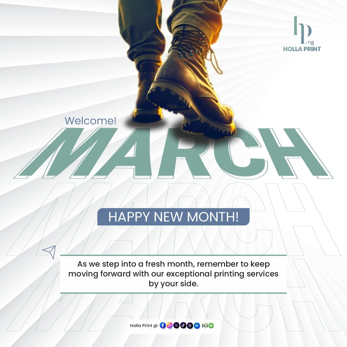 Hollaprints's tweet photo. As we step into a fresh month, remember to keep moving forward with our exceptional printing services by your side. 🌿 #newmonth #hollaprint https://t.co/Yw3eUWSkd3