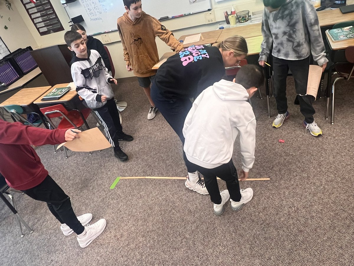 Today we had the Davies Data Derby. Students measured the distance their toy cars traveled and worked as groups to turn their data into line plots. <a href="/npspanthers/">Norfolk Public Sch.</a> <a href="/Norfolk_MS/">NPS Middle School</a>