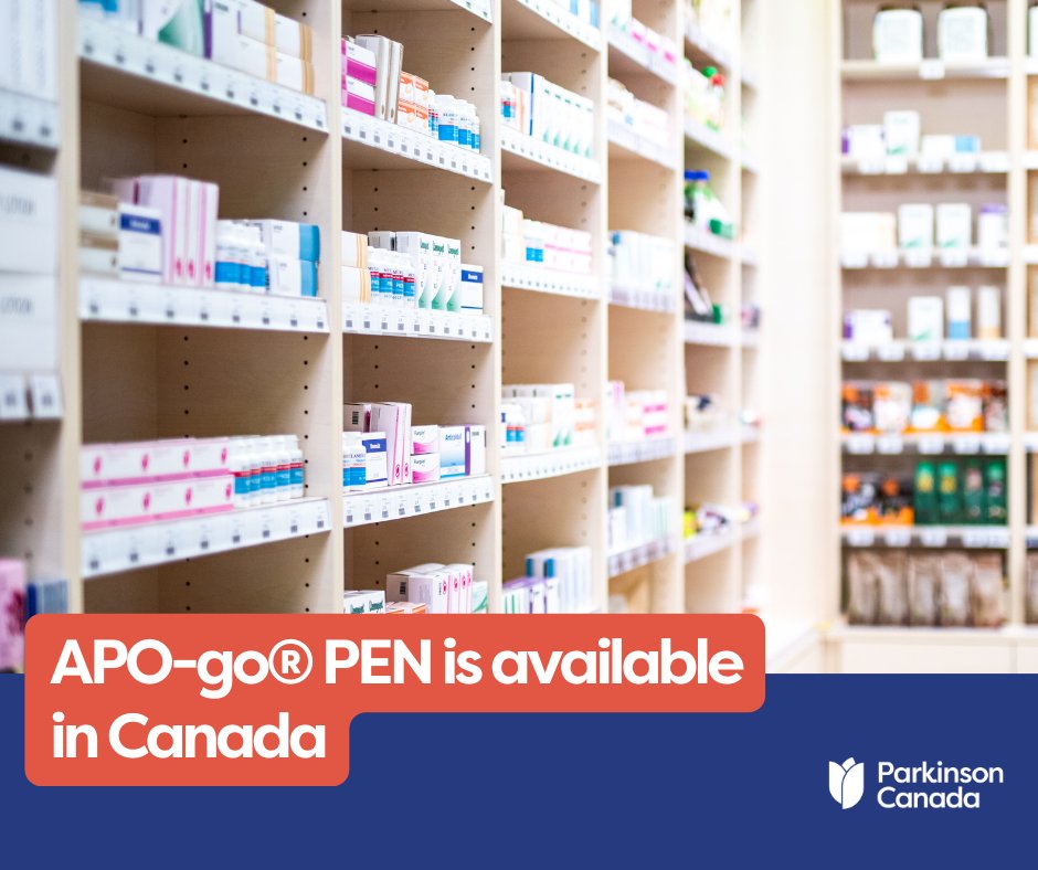 APO-go® PEN, an apomorphine hydrochloride medication to help with “off” episodes in people with advanced #Parkinsons disease, is available in Canada to replace Movapo which was discontinued by the manufacturer. Learn more: bit.ly/42VJAxD