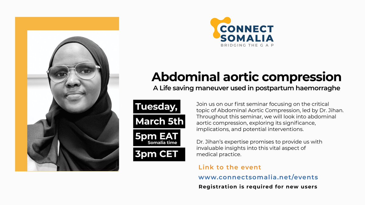 Register #somali health workers and clinical practitioners to take part of specialist skills to save Iives @ConnectSomalia @MoH_Somalia @PuntlandH @ConnectSomalia #HADDA #postpartum #mch #womenshealth #familyhealth