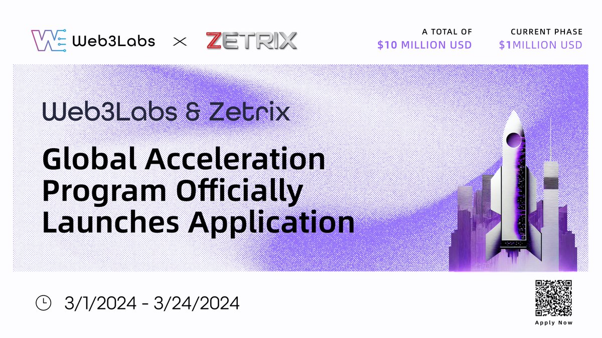 🚀 與 <a href="/zetrix_official/">Zetrix</a> &amp; <a href="/Web3LabsClub/">Web3Labs.club🇭🇰🌍</a>  全球加速器計劃一同推進您的 #Web3 項目。獲取開發資源、專家指導和全球曝光機會。🚀💼

精彩亮點:
🌱 2.5萬美元的啓動基金
🧠 Web3Labs 導師的專業指導
🌏 香港和馬來西亞的考察之旅
🤝 東盟市場的本地支持
💬 投資者配對
📣 媒體曝光
📈 加速交易所上市
🛠️