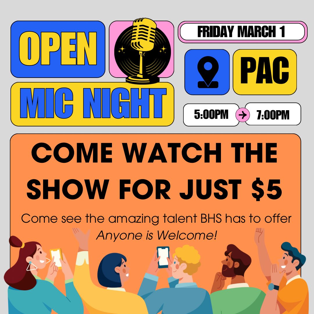 OPEN MIC NIGHT IS TOMORROW!!!!!!