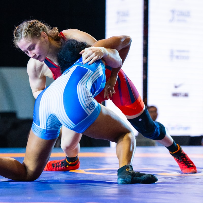 USAWrestling's tweet photo. Dom Parrish, Kayla Miracle and Amit Elor earn Olympic quotas for @TeamUSA in women's freestyle wrestling. The U.S. women will send a full squad to Paris this summer. 🇺🇸 #WrestleAcapulco