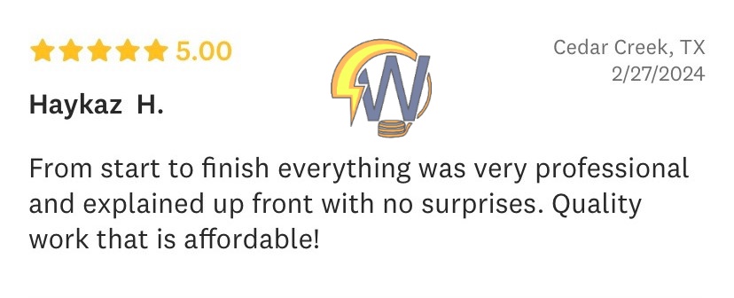 At Wise Electrical Solutions, we love providing top-notch service. #GreatCustomers #WES #TopNotchService #ProfessionalandAffordable #LicensedandInsured