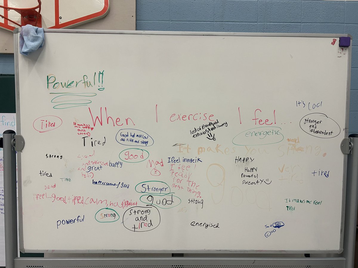 Why is physical activity important? K-5 is  doing a great job learning about its positive effects on the body and brain! #health #pe #studentteacher