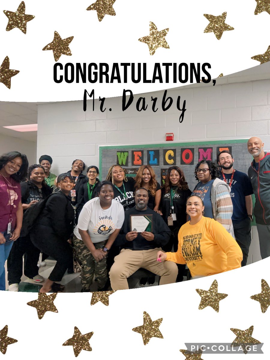 Congratulations, Mr. Darby on being a Teacher of the Year Finalist! 

Your dedication and hard work make the #7thGrade, #Math, & #ExceptionalEducation departments proud💚🖤