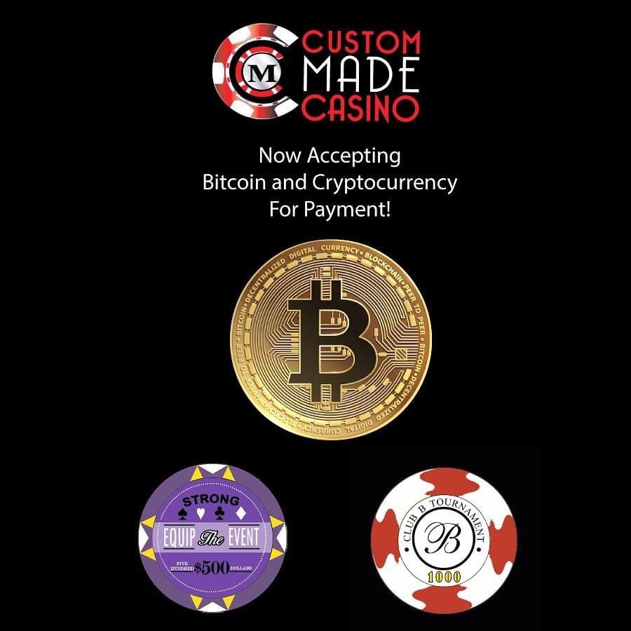 Custom Made Casino has been accepting payment in #Bitcoin for some time along with #ether and #doge 

Create your custom poker chips and CustomMadeCasino.com and pay in crypto! 

#poker #crypto #CryptoCommunity #casino #pokernight