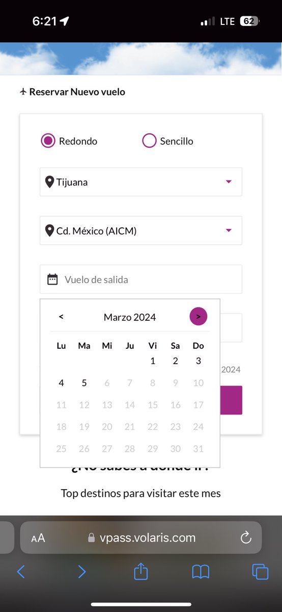 mjmso3's tweet photo. @viajaVolaris con VPass increíble que aún después de realizarse el cobro, sigan las mismas opciones de vuelo de febrero para TODOS los destinos, alguien puede arreglar esto? https://t.co/gDONpItJNr