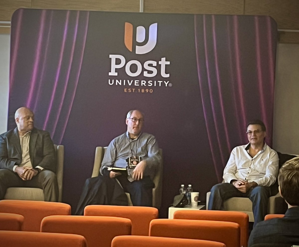 Thank you to <a href="/TheRealJaffman/">The Jaffman</a> for sharing his stories and advice to <a href="/PostUniversity/">Post University</a> students today!