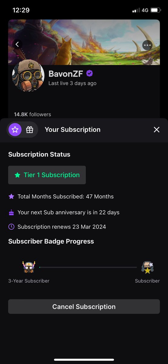 Kait52481's tweet photo. You got 22 days to have the 4th year badge ready for my resub. @BavonUnofficial https://t.co/2DkFMWL9pU