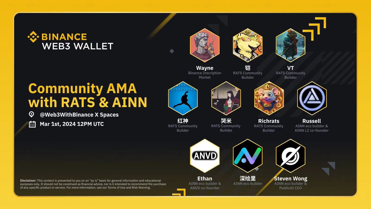Please follow Twitter Space: x.com/web3withbinanc…