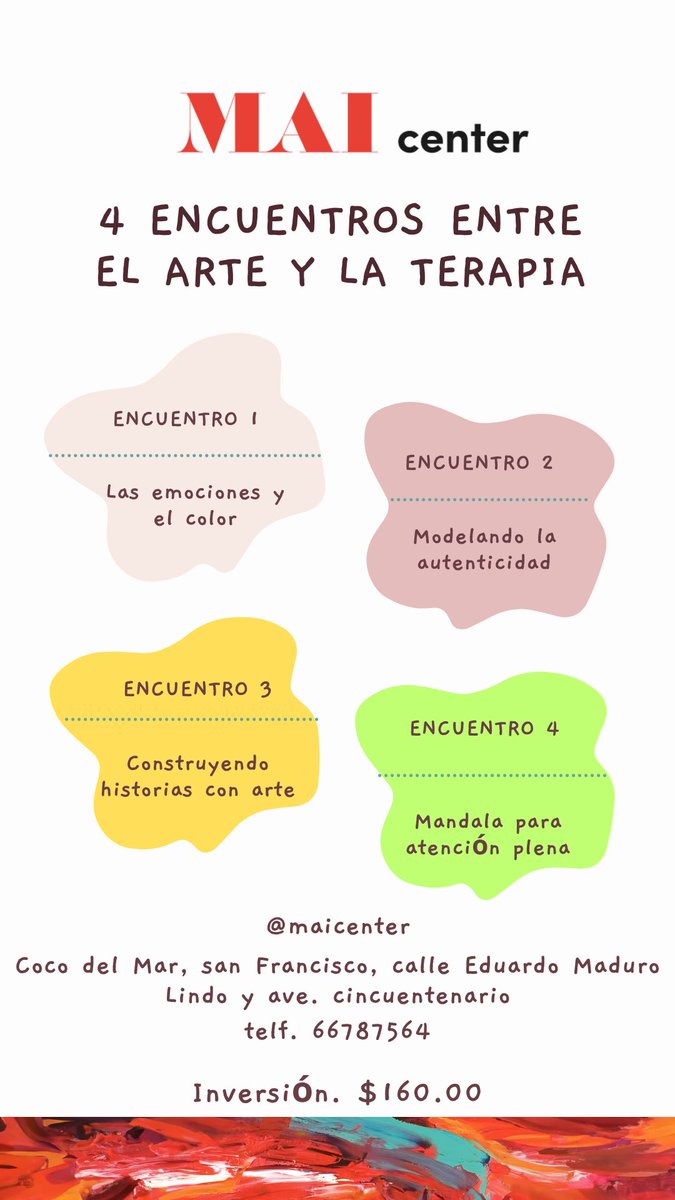 maicenter's tweet image. Miércoles de marzo en horario de 6 a 7:30 pm en Mai Center