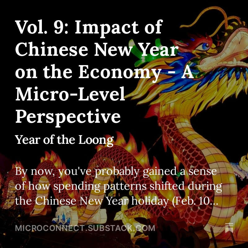 Dive into the performance of #China micro and small businesses during #cny2024  and discover broad trends that mirror official data &amp; unique insights from a micro-level perspective that might have gone unnoticed. rb.gy/wxjyew #MicroConnect #consumertrends
