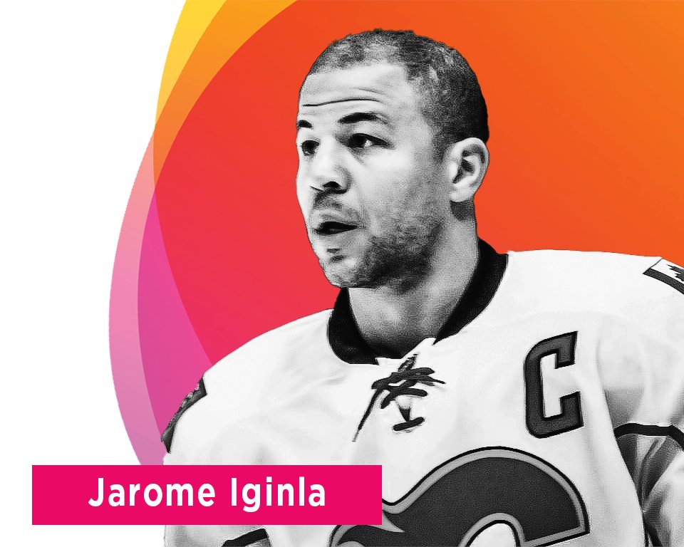 It's the last day of #blackhistorymonth and we're finishing with our elbows up! #YYC Today we salute the amazing and gentlemanly Jarome Iginla @Calgary_Flames, a generational talent and #changemaker! See Jarome's and all our profiles here: bit.ly/3SdS5zi