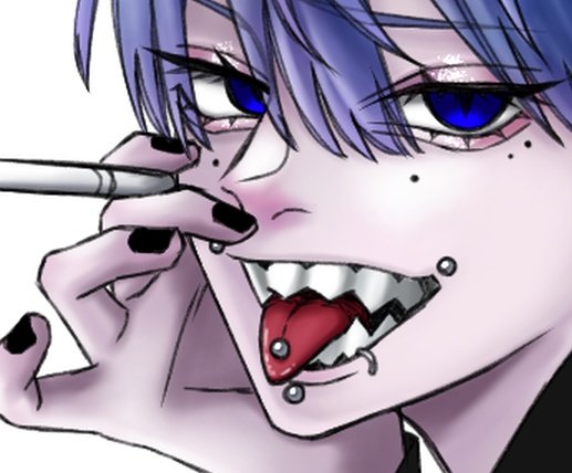 「short hair tongue piercing」 illustration images(Latest)