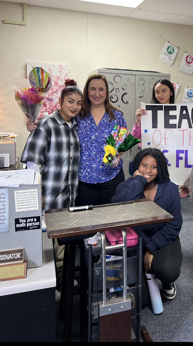Congratulations Ms. Flores <a href="/ChapCares/">Chaparral HS</a> Teacher of the Year! Thank you for your dedication and hard work for making our community a better place for all students 💙🤍 @GUHSDTweet #guhsd
