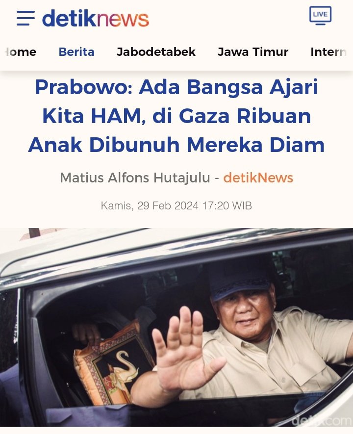 Abis dapet bintang 4 langsung berkoar tentang HAM.
Aksi kamisan di depan istana di lewatin.