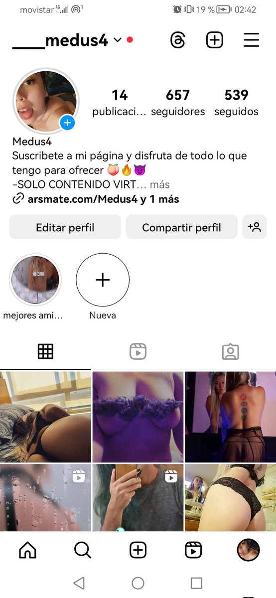 Sígueme en Instagram para que veas un poco más de mi día amor, siempre estoy activa en esa red social, al igual que en mi arsmate instagram.com/____medus4?igs…