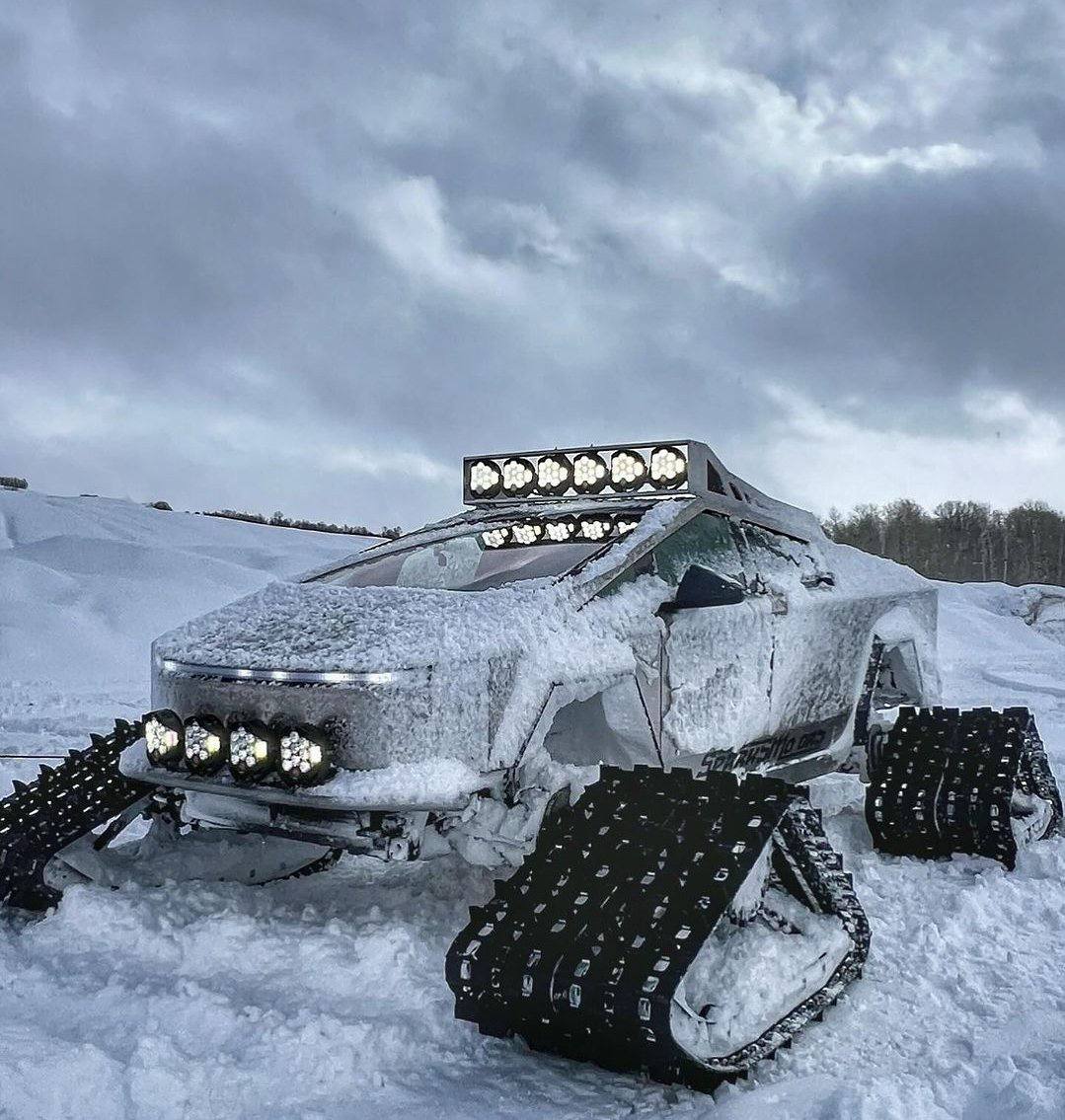 AutoSlideRu's tweet image. #Cybertruck #snow