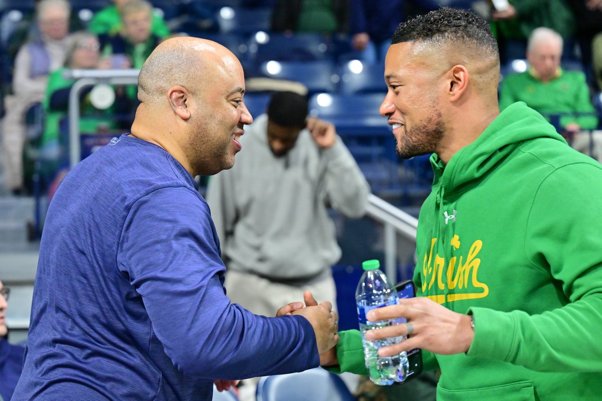 ...and a fifth fave because how cool is it that the MBB head coach and the football head coach are at a @ndwbb game?!?