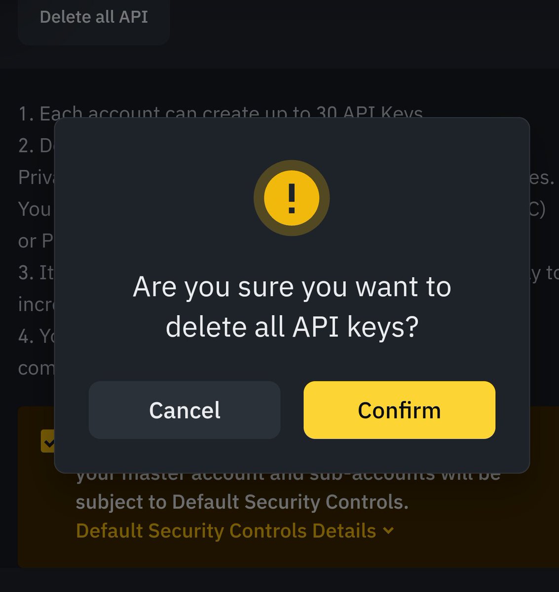 mztacat's tweet photo. ‼️Important INFO: 

This is quite sad and can happen to anyone.  

This often happens with API secret key leak. [some people connect their binance to trading bots/services who perform task or action on their behalf, once the bot is compromised or malicious later on, it can be used against the trader]

Infact, no matter the perform, avoid API as much as you can!

Visit Binance, search API in services and DELETE ALL API if there's any previously approved.

While there are many ways getting compromised, please do ensure you stay safe out there ‼️😑🤙