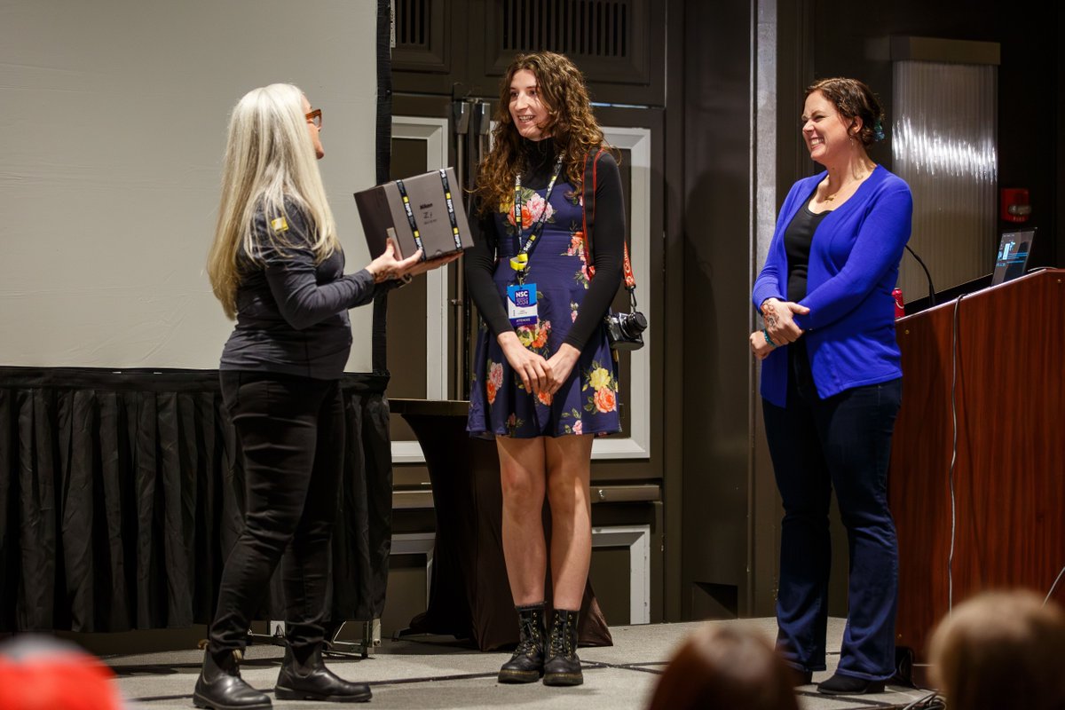 northernshort's tweet photo. Day two of the #NorthernShort was a smash! Our lecture series continued w/ two powerful photojournalists & advocates, @stephsinclair & @NikonUSA ambassador Kristi Odom. We raffled off a Nikon Zf & the excitement continued straight into our Print Swap sponsored by @CanonUSA! https://t.co/VrQecmb7KW