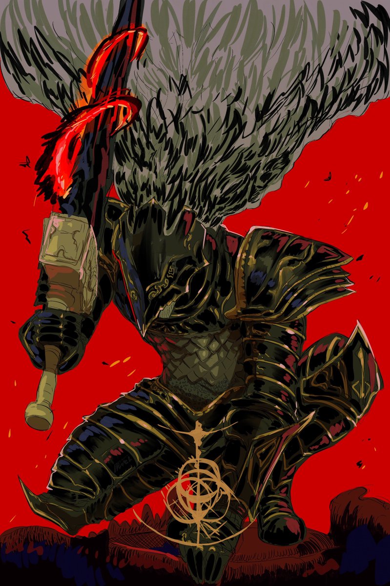 primusibi's tweet image. Peak referencing peak again 
-
Malikeths armour has to be my fav armour in the game honestly 
-
I don’t much else to say except Elden Ring is goated asf can’t wait for the dlc 
-
-
#Eldenring #beserk #guts #fromsoftware #myart #remake #inspired #recreate #fanart #original