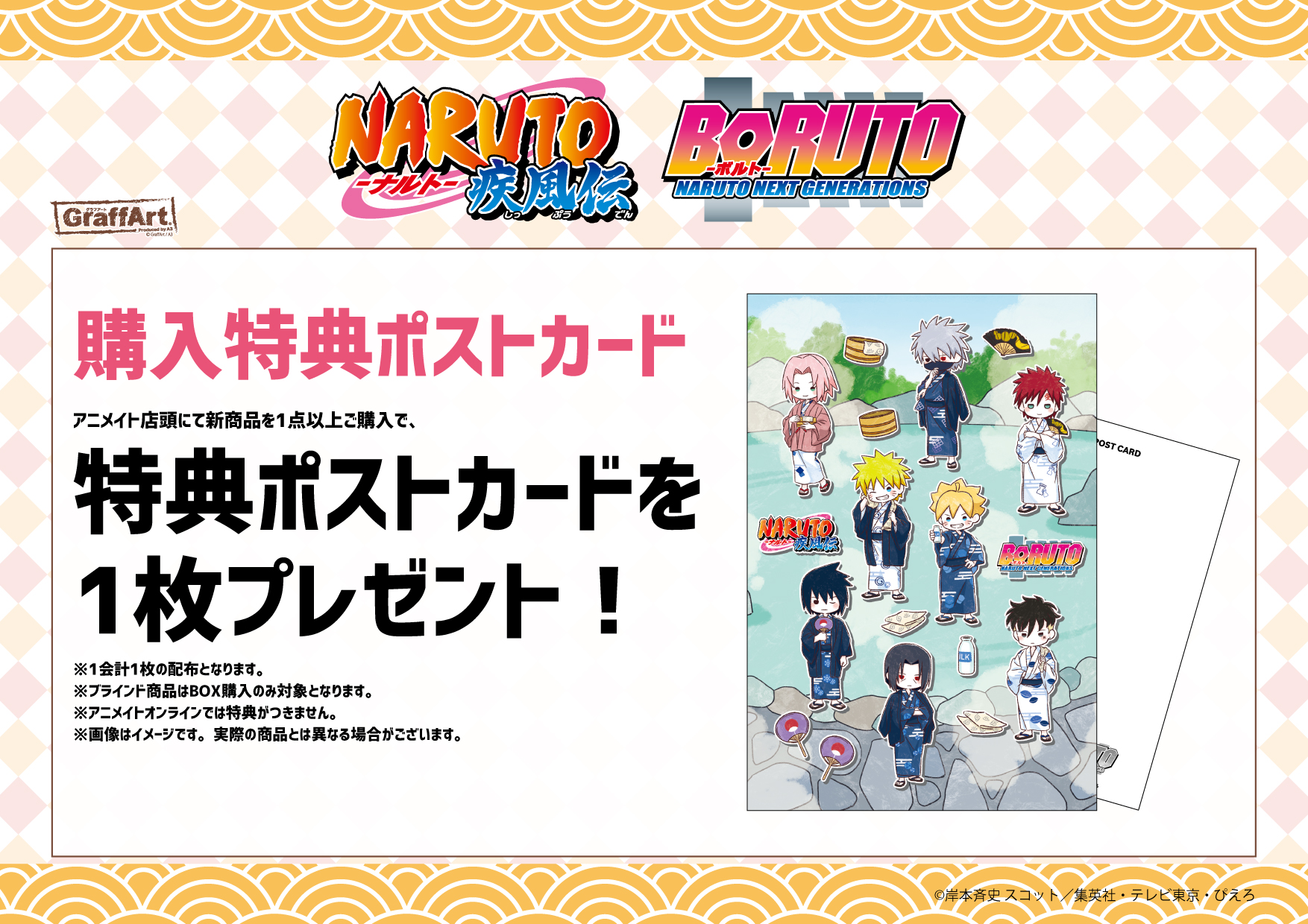 NARUTO NARUTO BORUTO メモリアルポストカードセット A【家族】4枚組