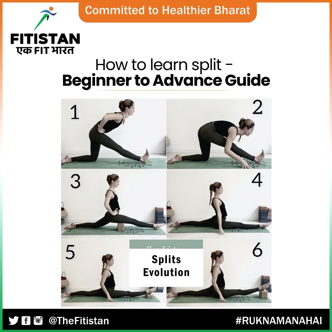 How to learn split - beginner to advance guide 
#Yoga #Fitistan #FitBharat