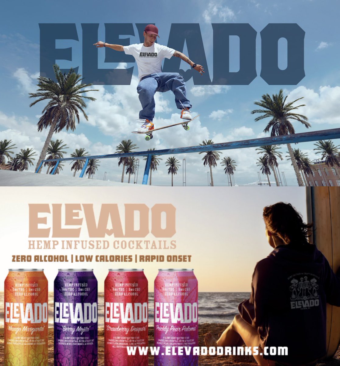 Elevado sweepstakes! Enter to win tickets to ANY festival on the Surf Roots Tour, a year's supply of Elevado Drinks, signed band items, merch pack &amp; more surfroots.com/pages/cali-vib…