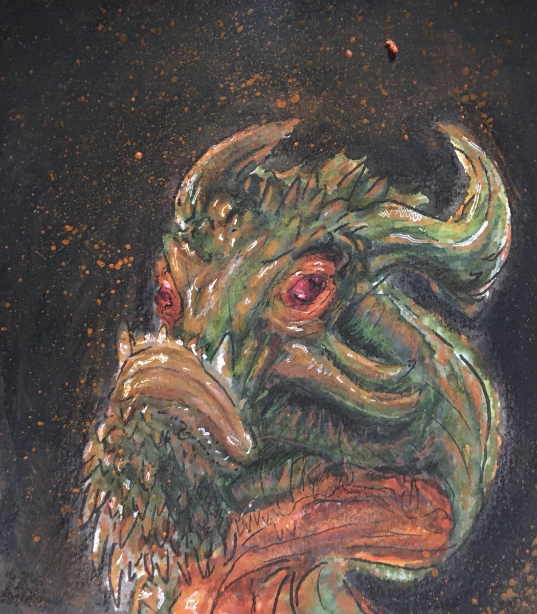 BlooyGar's tweet photo. Year of the Dragon. #fanart #dragon #illustration #acrylic #watercolor #marker #inkwashes #ink #markerart #prismacolor #coloredpencilart #copic #copicart https://t.co/oU1yN2X7w8