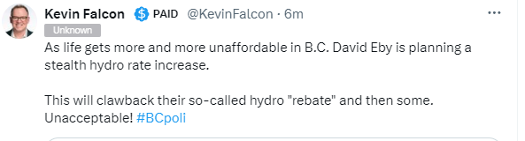 Your party forced ICBC and BC Hydro to boost rates so that you could siphon cash to 'balance' your budget. No lectures from your team. Ever. About anything. #bcpoli #partyofstupid #sameoldbcliberals