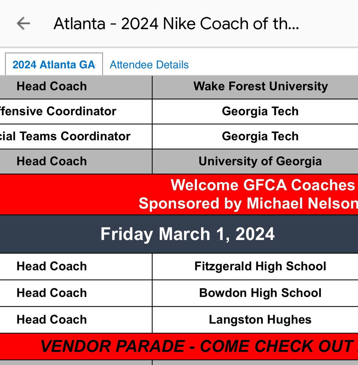 So excited to listen to a state champion coach speak at the Nike Coach of the year event tomorrow . @Armstrong_LHHS @LhhsLiaison @lhhsprincipal @wcann33 @LHughesNews1 @LGlenn_FCS_AD