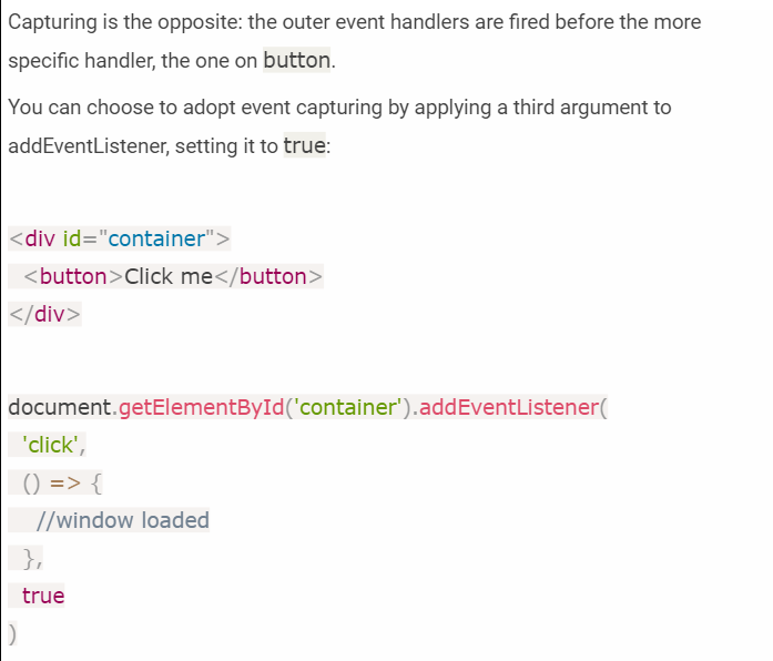 hicodeguru's tweet image. #Day10 #Question10 #100DaysOfCode 

what is an Event Capturing ?

PS - comments if you need an answer as well

#events

#questions #reactjs #javascript #nodejs #pgsql #typeorm #angular #mean #mern #singlepage #apps #webdevelopment #Interviews