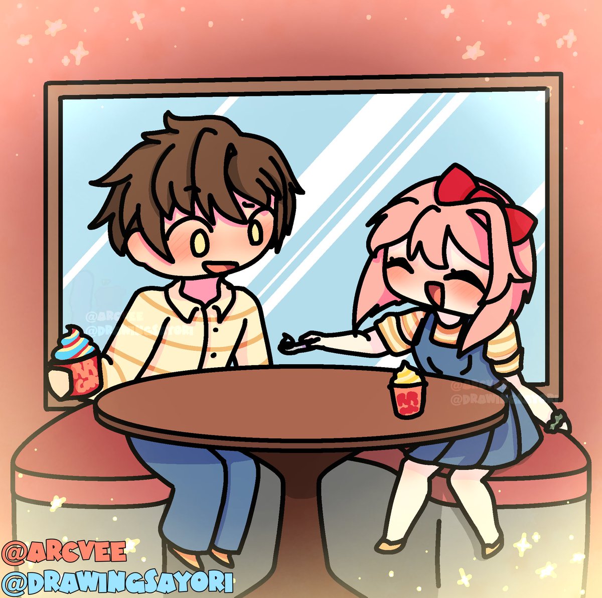 drawingsayori's tweet image. Day 60!!!!!

MC and Sayori go on their date!

#ddlc #DokiDokiLiteratureClub #sayori #ddlcsayori #drawingsayorieveryday
