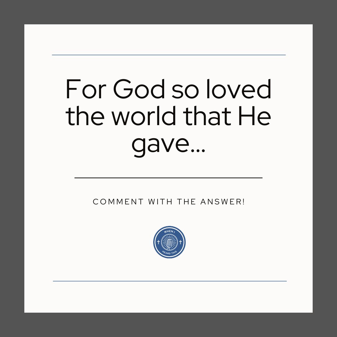 wheniheardthis's tweet image. Who said scripture couldn&apos;t be fun? 📖✨

Finish the verse: &quot;For God so loved the world that He gave...&quot; 🌍
Let&apos;s see who gets it right!

#FinishTheVerse #BibleChallenge #FaithFun