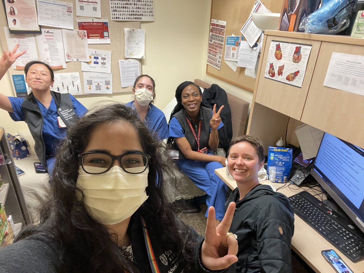 Fellows who listen to didactics in a snack-filled cozy call room together…stay together ❤️🥰 @StanfordNeo @HannahGu15 @FaithMyersMD @SequoiaSciMed & many more listening on zoom/not on Twitter