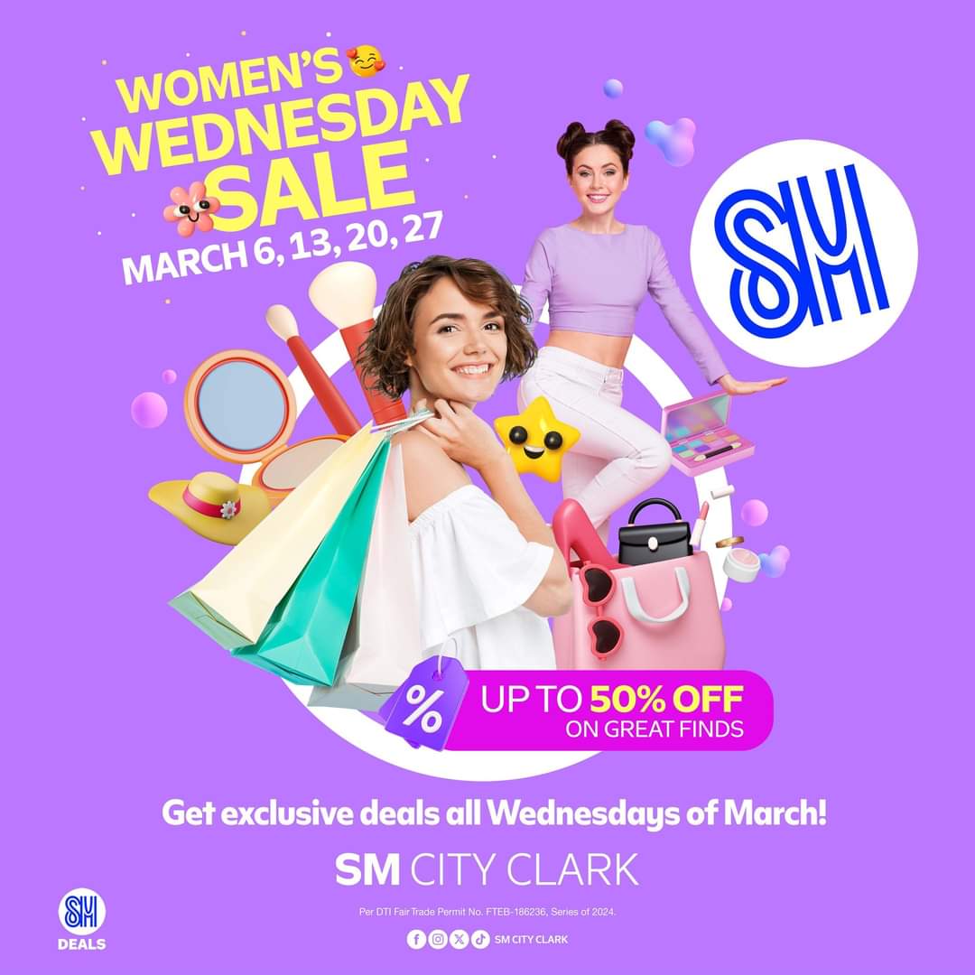 Chin up, girl! You deserve to #KeepGlowingAtSM this Women's Month! ✨ #GetHypedAtSM as you score exclusive deals and cop your fave items for up to 50% OFF on all Wednesdays of March! 💅 #EverythingsHereAtSM