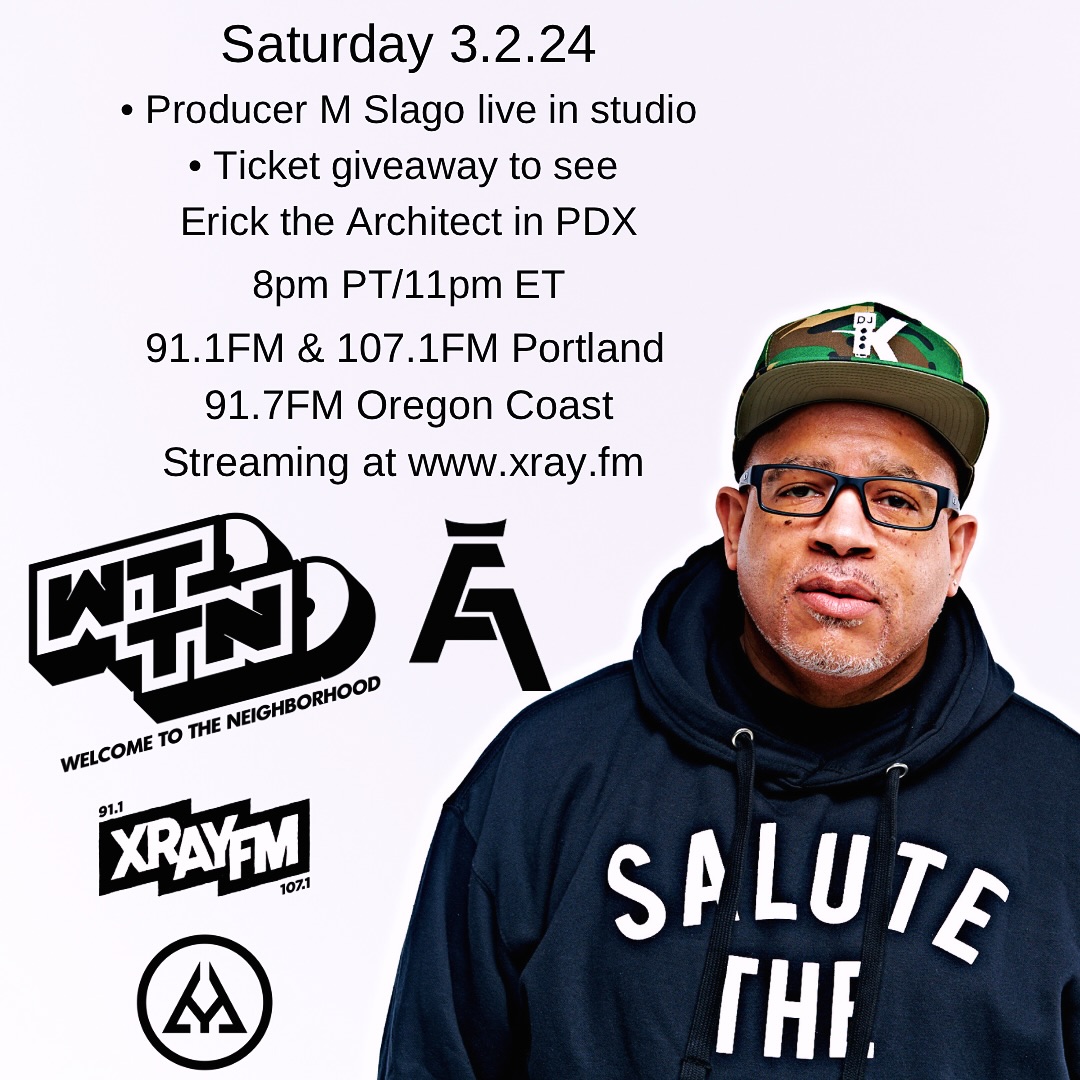 Tapping in this Saturday night with one of PDX's finest @djklyph of Welcome to the Neighborhood on XRAYFM. Tune in on Saturday night 8pm PT/11pm ET at 91.1FM and 107.1FM Portland, 91.7FM on the Oregon Coast and streaming at xray.fm #pdxradio #hiphop